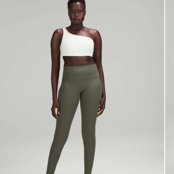 lululemon athletica Align Ribbed High Rise Leggings Olive - Picture 1 of 2